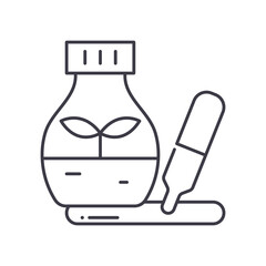 Serum concept icon, linear isolated illustration, thin line vector, web design sign, outline concept symbol with editable stroke on white background.