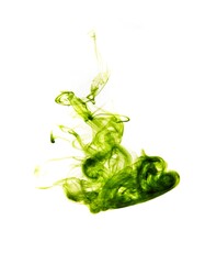green ink in water