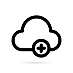 Cloud storage icon. Cloud computing in line icon style. Vector.