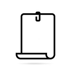 Paper sheet icon on white background. Abstract line icon style. Vector.