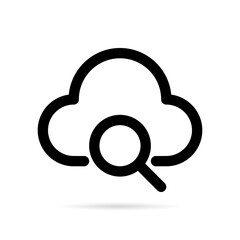 Cloud storage icon. Cloud computing in line icon style. Vector.