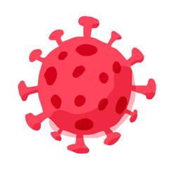 Coronavirus; Hand drawn vector illustration like woodblock print