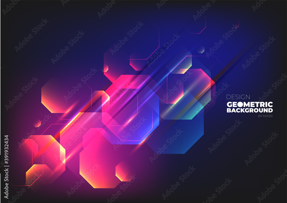 Poster technology background color vector for web and design