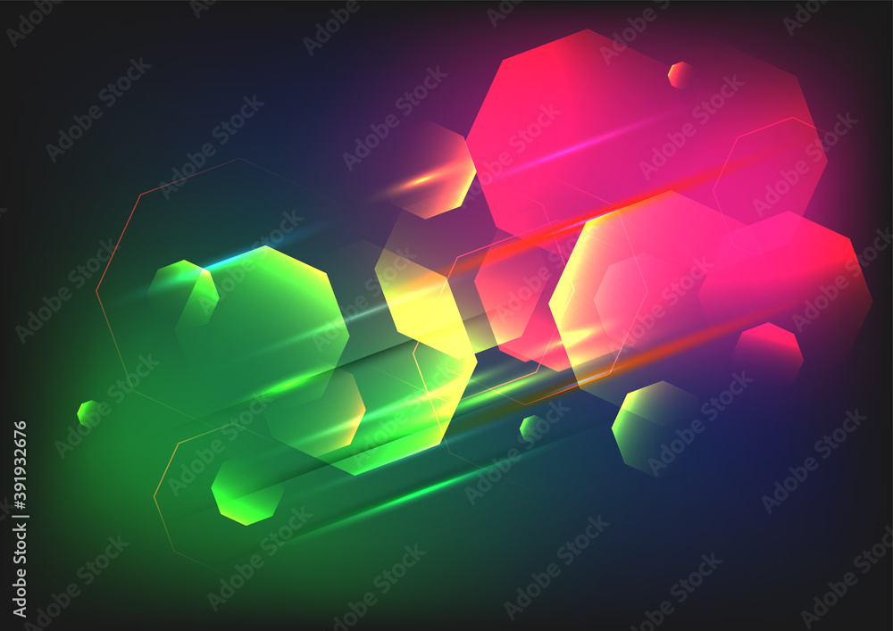 Aufkleber technology background color vector for web and design