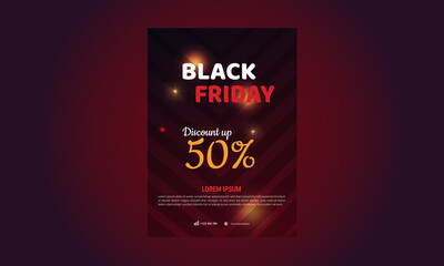 Black Friday sale banner template design stock illustration