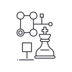 Management information system icon, linear isolated illustration, thin line vector, web design sign, outline concept symbol with editable stroke on white background. © Nina