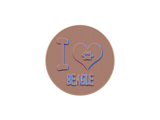 Obraz premium I love beagle