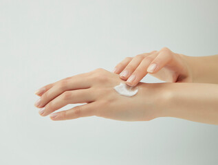 hands applying cream on their hands