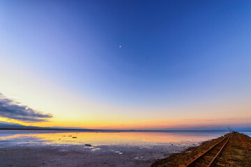 Sunrise on Caka Salt Lake