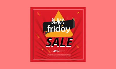 November Shopping Discount Offer Vector Illustration for Black Friday.
