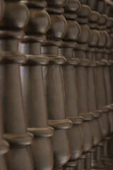 Ancient railings in a medieval castle.