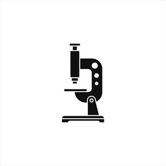 Microscope icon for your website, logo, app, UI, product print. Microscope concept flat Silhouette vector illustration icon.