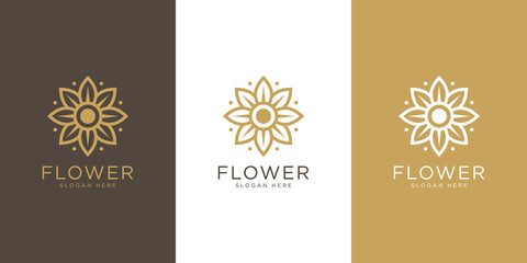 Fototapeta na wymiar nature flower logo premium vector