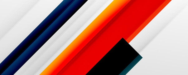 Geometric abstract backgrounds with shadow lines, modern forms, rectangles, squares and fluid gradients. Bright colorful stripes cool backdrops