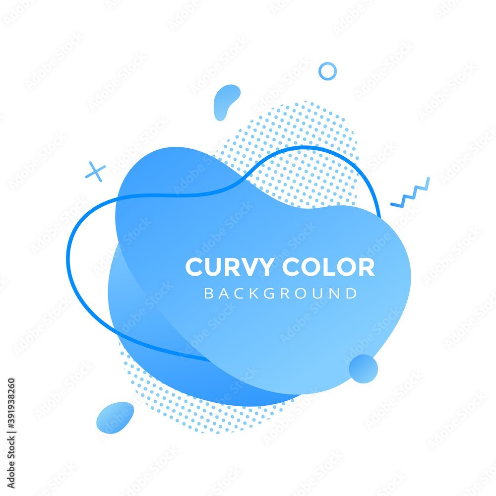 Poster modern liquid abstract element graphic gradient flat style design fluid vector colorful illustration