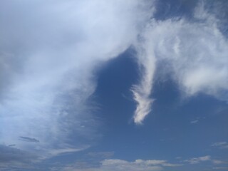 Obraz na płótnie Canvas Bright sky and white cloud landscape
