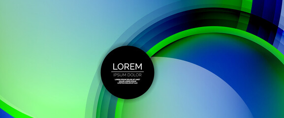 Circles and bubbles abstract background. Fluid liquid round shapes for web banner, app or poster