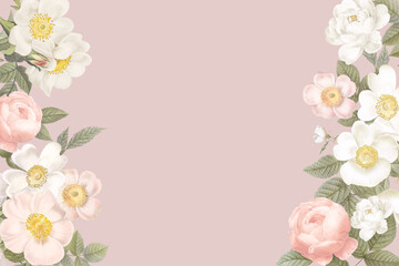 pink rose floral background