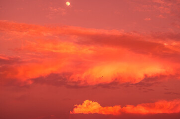 The sky under the sunset