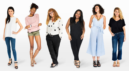 Diverse women mockup collection