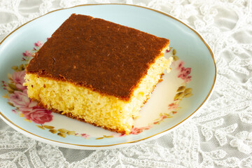 Homemade traditional Turkish dessert Revani