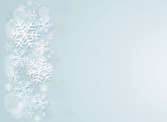 snowflake winter background vector illustration