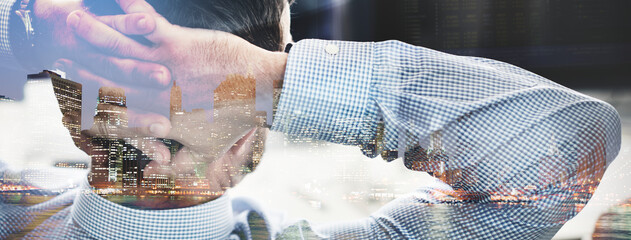 Contemplative businessman