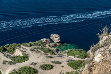 Nature sculpture in Cape Melagavi, Corinthia, Greece.
