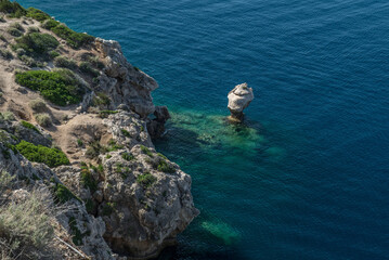 Nature sculpture in Cape Melagavi, Corinthia, Greece.