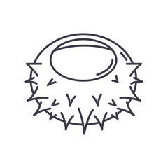 Sea urchins icon, linear isolated illustration, thin line vector, web design sign, outline concept symbol with editable stroke on white background.