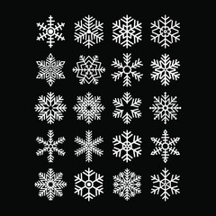 Christmas and New Year typography with Xmas background, winter landscape with snowflakes, light, stars. Merry Christmas card. Vector Illustration