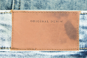 Original denim clothing label