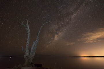 Obraz na płótnie Canvas Milky way over the Lake Cootharaba