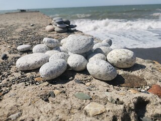 stones on the beach