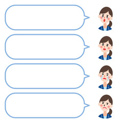 アイコンと吹き出し_OL2　（主線なしフラット）