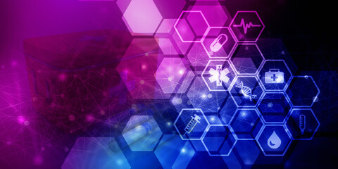 2D illustration medical structure background