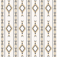 Aztec tribal ethnic seamless pattern with geometric shapes