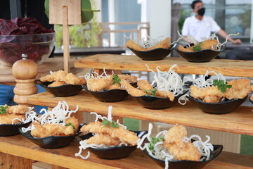 fried Chicken nuggets on table