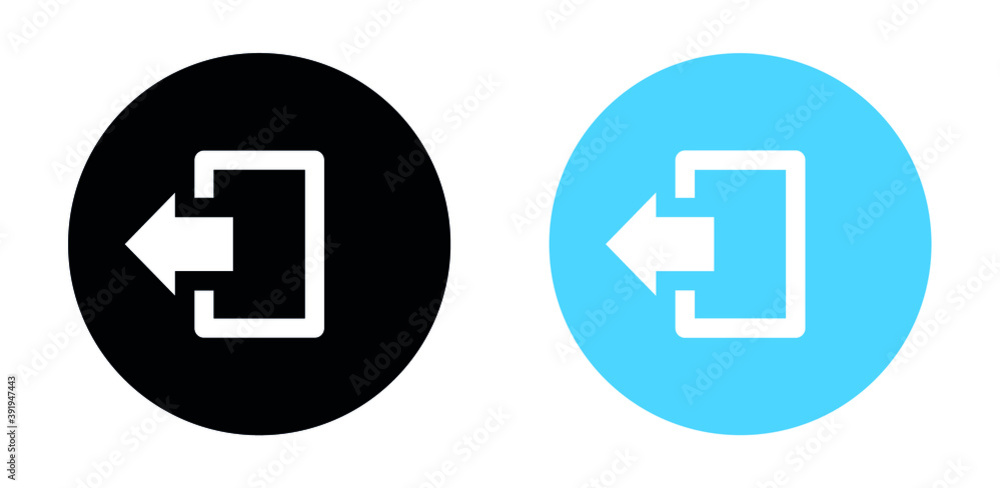Poster logout icon vector