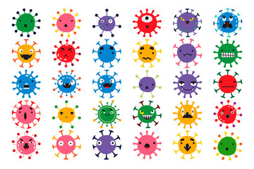  Coronavirus doodle print set