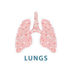 Linear Lungs Health Vector