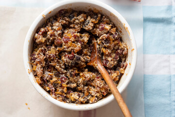 Mincemeat - raisins, cranberries, lemon, orange peel with whiskey and suet