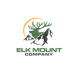 elk mountain company logo designs simple and modern symbol and icon