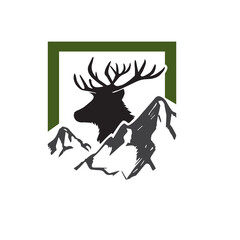 elk logo design for icon and symbol modern simple
