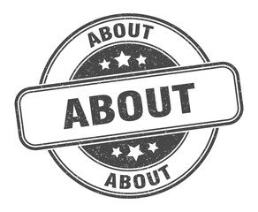 about stamp. about label. round grunge sign