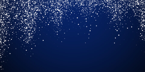 Random white dots Christmas background. Subtle fly