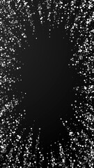 Random white dots Christmas background. Subtle fly