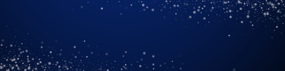 Beautiful snowfall Christmas background. Subtle fl