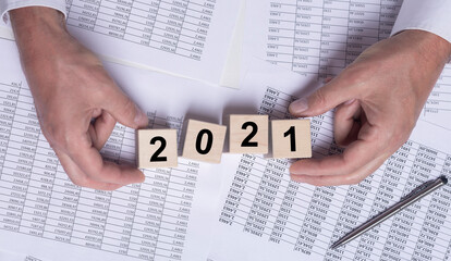 2021 year concept for business, budget and financial planning