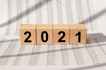 2021 year concept for business, budget and financial planning